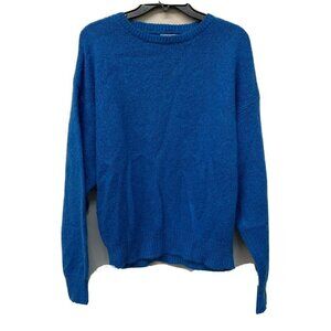 VTG Vintage Benetton Blue Pullover Wool Blend Made In Italy Sweater